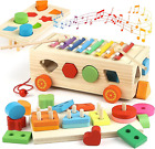 Giochi Educativi Montessori in Legno Strumenti Musicali Xilofono Forme Geometric