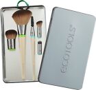 EcoTools Face Kit Interchangeable Makeup Brush Set with 5 Brushes  Storage Tin