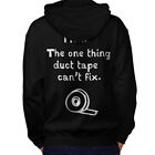 Wellcoda Duct Tape Can Fix Mens Hoodie, Funny Design on the Jumpers Back
