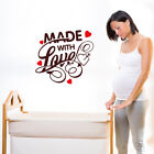 adesivi murali wall stickers cameretta neonato culla fatto con amore love a0084