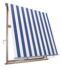 VERDELOOK Milos, Tenda Sole a Caduta Braccetti 80 cm, 1 x2,5 m bianco e blu