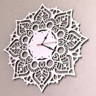 Orologio Mandala Bianco a parete Design Arredo Artigianale Grande 48cm