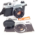 Pentax K1000 SLR 35mm Film Camera Pentax SMC Pentax-M 50mm Lens Fully working