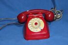 Telefono a Disco Vintage Auso Siemens S62 Anni  70 - Colore Rosso Rubino