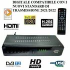 DECODER RICEVITORE DIGITALE TERRESTRE DVB-T3 TV SCART HDMI 1080P REG PVR HD 999