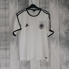 Mens Medium Adidas Germany Football Team Training Shirt White Short Sleeve