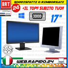 PC MONITOR SCHERMO LCD DA 17" POLLICI (DELL,HP) VGA DVI DISPLAY DESKTOP OK!! 19