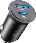 Caricatore Auto USB C, 30W + USB A 30W, Per iPhone, Samsung, Huawei, Rapida .