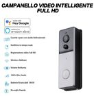 Videocitofono Wireless Wifi Smart Campanello Intelligente Full Hd Alexa Google