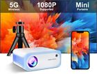 Mini Video Proiettore WiFi 5G, 720P, Full HD 1080P, WiFi, BT, Treppiedi incluso
