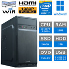 PC FISSO COMPUTER DESKTOP i7-3770 RAM 16GB SSD 240GB HDD 1TB DVD OFFICE 2021