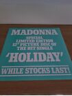 madonna holiday original picture disc inlay promo card .mint condition original