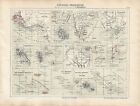 Carta geografica antica FRANCIA LE SUE COLONIE NEL MONDO 1867 Antique map