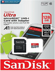 Micro SD SanDisk Ultra 128GB Classe10 UHS-I Scheda di Memoria + SD-Adattatore