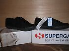 SUPERGA 2750 COTU CLASSIC Unisex Full Black Gum Canvas Lace-up Sneakers Size 10