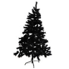 Albero di Natale Alto Pino Abete Finto in Pvc Nero Folto Alto 180 cm da Interno