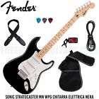 FENDER Squier Sonic Stratocaster MN WPG NERA Chitarra Elettrica + Kit Accessori