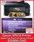 Epson XP810 Printer Waste Ink Pad Full Service Reset FAST DELIVERY