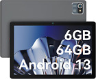 Tablet 10 Pollici, 6GB RAM +64GB ROM Android 13 con Wifi, Bluetooth, (Grigio)