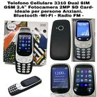 Telefono cellulare 3310 Ideale x ANZIANI Dual SIM 2.4  ,Fotocamera,Wi-Fi-RadioFM