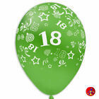 Palloncini 18 anni compleanno Verde  con stampa Diam. 30 cm