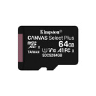Kingston Canvas 64 GB Select Plus SDCS2/64GB Scheda Microsd Classe 10 Adattatore