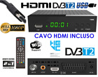 Decoder Digitale Terrestre Con Telecomando 2 in 1 DVB-T2 Full HD 1080p H.265
