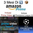 Coupon 3 Mesi Dj Amazon Prime +  🎬Prime Video & ⚽️Champions League 12,99€⤵️