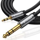 Cavo Audio 3.5 a 6.3 2M Jack 3.5mm Maschio a 6.35mm Maschio TRS Stereo