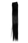 2 Clips Extension Strähne glatt Schwarz YZF-P2S18-1 45cm Haarverlängerung NEU