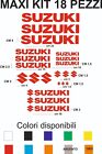 adesivi Suzuki vinile  prespaziati replica originale 18 pz per auto moto caschi