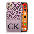 Personalised Initial Phone Case;Pink Leopard Spot Hard Cover with Name