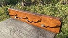 Appendiabiti da parete in legno di ciliegio,.4 ganci con chiodi antichi 73x16