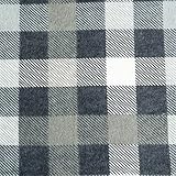 PINSOLA Flanella 100% cotone per abbigliamento | Biancheria da letto al metro | Tessuto in cotone | flanella di cotone a quadri grigio | 1 pezzo = 0,5 m