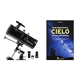 Celestron CE21049 Powerseeker 127EQ Telescopio Riflettore da 127 mm con Accessori e Treppiede in All + Come osservare il cielo con il mio primo telescopio