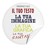 100 Adesivi , etichette personalizzati - adesivi personalizzati con immagine , logo aziendale , foto , testo - 100% Made in Italy.