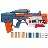 Nerf Elite 2.0 - Motoblitz, blaster Nerf motorizzato, giocattoli per giochi all aperto per bambini e bambine di 8 anni, caricatore da 10 dardi, 6 dardi Airblitz, 22 dardi
