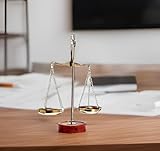 Purpledip Brass Weighing Scale Balance Tarazu Weights Measure Showpiece  Law/Justicse for All  (11152)