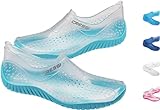 Cressi Water Shoes, Scarpette Sportive Uso Acquatico/Mare/Spiaggia Adulti, Ragazzi e Bambini, Trasparente/Azzurro, 37 EU