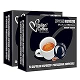 100 Capsule di caffè Italian Coffee compatibili Nespresso® Professional* (Espresso Ristretto)