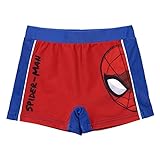 Costume da Bagno Boxer di Spiderman per Bambino - Rosso e Blu - 4 Anni - Tessuto ad Asciugatura Rapida - Costume con Cintura Elastica - Stampa di Spiderman - Prodotto Originale Ideato in Spagna