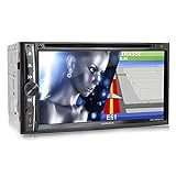 XOMAX XM-2DN6914 Autoradio con mirrorlink, navigatore GPS, vivavoce bluetooth, schermo touch screen 6,9 pollici / 17,5cm, FM tuner, DVD, CD, SD, USB, 2 DIN