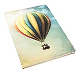 Logbuch-Verlag XXL diario taccuino appunti notes A4 vuoto angoli metallici scrivere personale colorato mongolfiera nuvole cielo copertina rigida