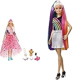 Barbie Princess Adventure, Bambola Barbie Con Abito Da Principessa E Tanti Accessori, Giocattolo Per Bambini 3+ Anni, Gml76 & Bambola con Capelli Lunghi Arcobaleno e Tanti Accessori