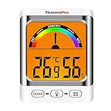 ThermoPro TP52 Termometro Igrometro Interno Digitale Misuratore di Temperatura e umidità Ambiente Termoigrometro Professionale per Casa con Indicatore del Livello di Comfort dell Umidità