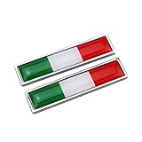 Bonfinity 2 Adesivi Bandiera Italiana 3D per Auto e Moto Tuning | Sticker Stemma Adesivo Tricolore Italia Esterno Emblema 5,8 x 1,4 cm