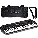 Casio SA-51 Mini Tastiera 32 tasti Moderno Nera con borsa con tracolla per scuola By MusicalStore2005®