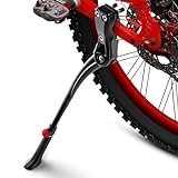 LYCAON Cavalletto per Bici - Cavalletto Regolabile in Lega di Alluminio con Piede in Gomma Antiscivolo, Alta qualità Laterale Bicicletta Cavalletto per 24-29 Pollici - MTB BMX Bici Mountain Bike