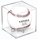 Espositore per Palla da Baseball, in Acrilico, con Protezione UV, Cubo Trasparente, per Riporre ed Esporre Cimeli Sportivi, per Esporre Palle da Baseball Autografate