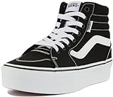 Vans Filmore Hi Platform, Sneaker Donna, Canvas Black White, 36 EU